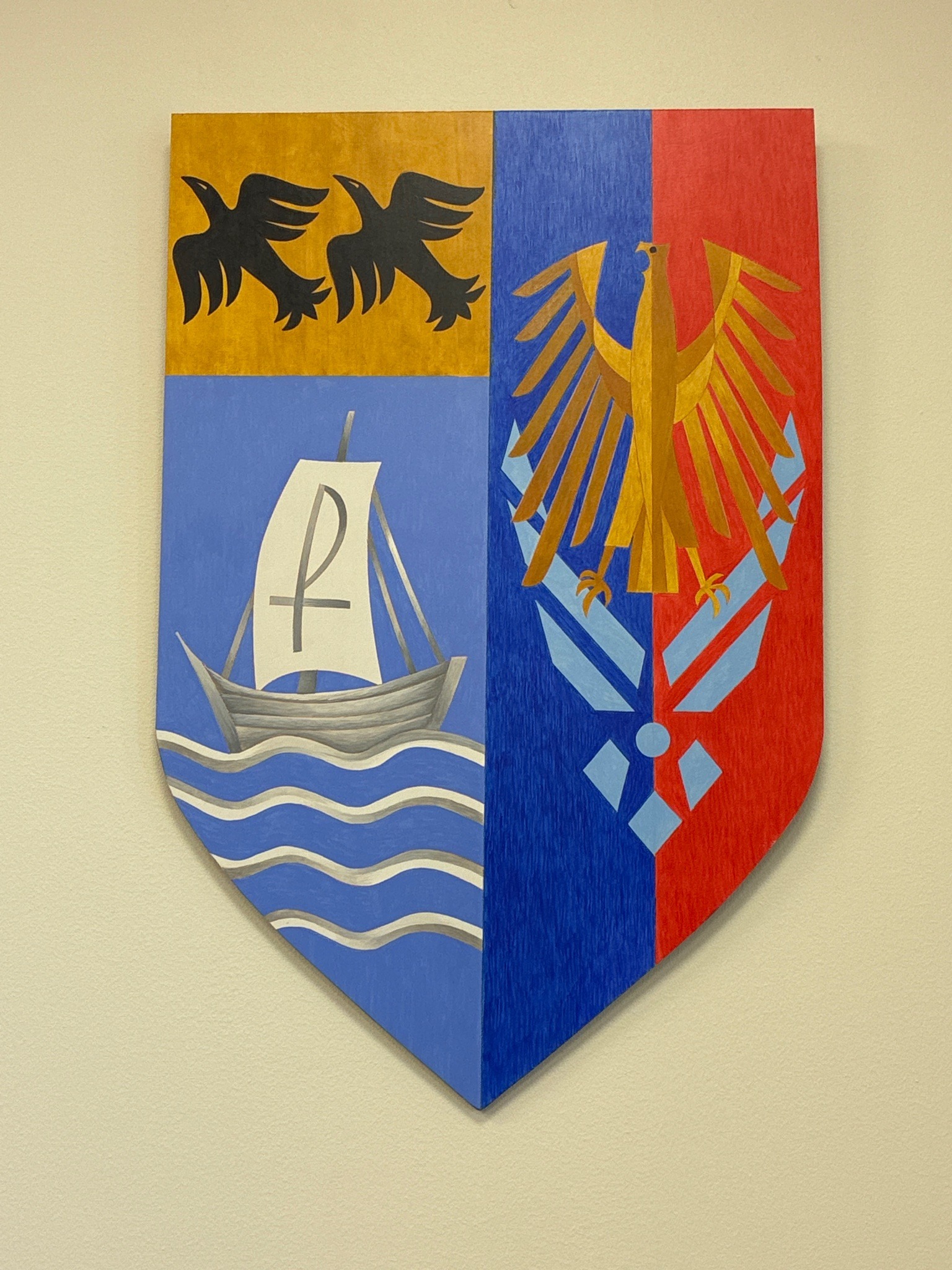 Submitted photo of Heraldic wall shield painting