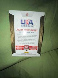 Justyn-Henry Malloy 2015 Panini USA Baseball RC2 Set Trading Card #62