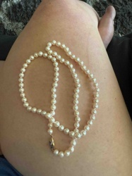 Pearl Strand Necklace with Ornate Clasp