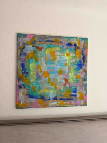 Contemporary Mixed Media Abstract Wall Painting