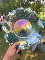 Iridescent Carnival Glass Bowl/Plate