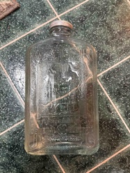 Vintage General Electric GE Light Bulb Shaped Glass Bottle