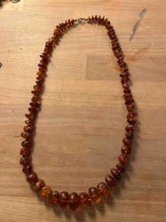 Graduated Amber Bead Necklace
