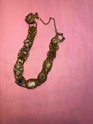 Vintage Multi-Charm Link Bracelet