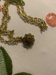 Vintage Beaded Rosary with Filigree Orb