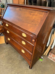 Antique Slant-Front Desk with Drawers