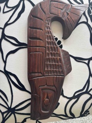 Kwakiutl Salmon Carving by G. Mountain Mamallukula