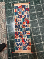 Vintage Fabric Alphabet Wall Hanging