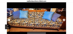Vintage Key City Furniture Floral Pattern Sofa