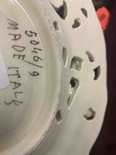 Reticulated Ceramic Serving Dish (Underside View)