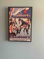 Chamonix 1930 Ice Hockey World Championship Poster
