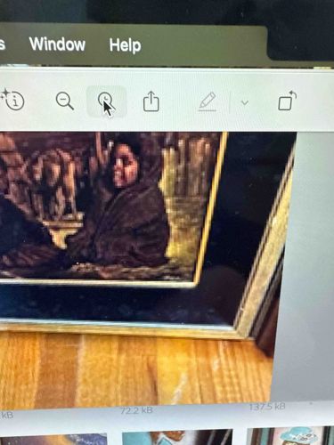 Framed Dark-Toned Portrait or Figurative Artwork