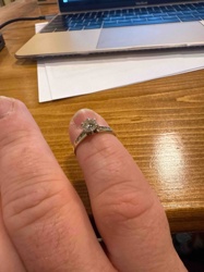 Solitaire Diamond Ring with Accent Stones