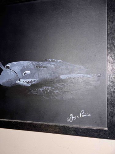 Original Signed Painting of a P-40 Warhawk Shark Mouth Motif