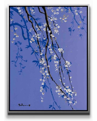 Cherry Blossom Branches Against Lavender Sky