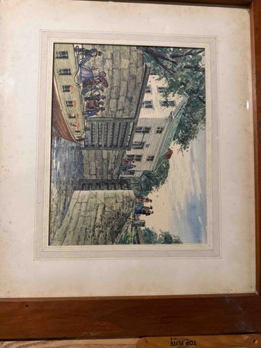 Watercolor Painting of a Canal Scene by H. Gilbert Foote