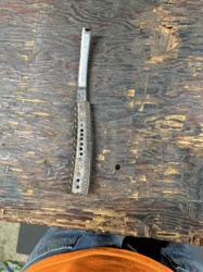 Antique Chisel with Decorated Metal Handle