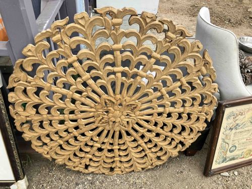 Carved Wooden Decorative Wall Medallion