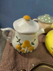 Mushroom Themed Ceramic Teapot
