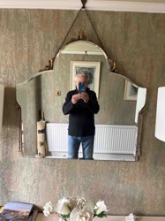 Art Deco Venetian Style Arched Wall Mirror