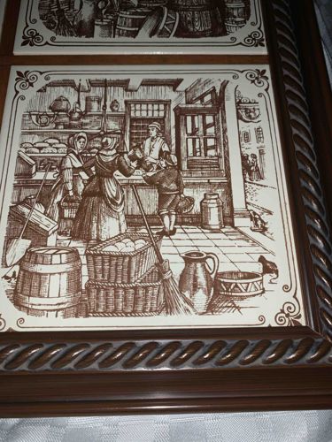 Framed Holland Porcelain Decorative Tiles