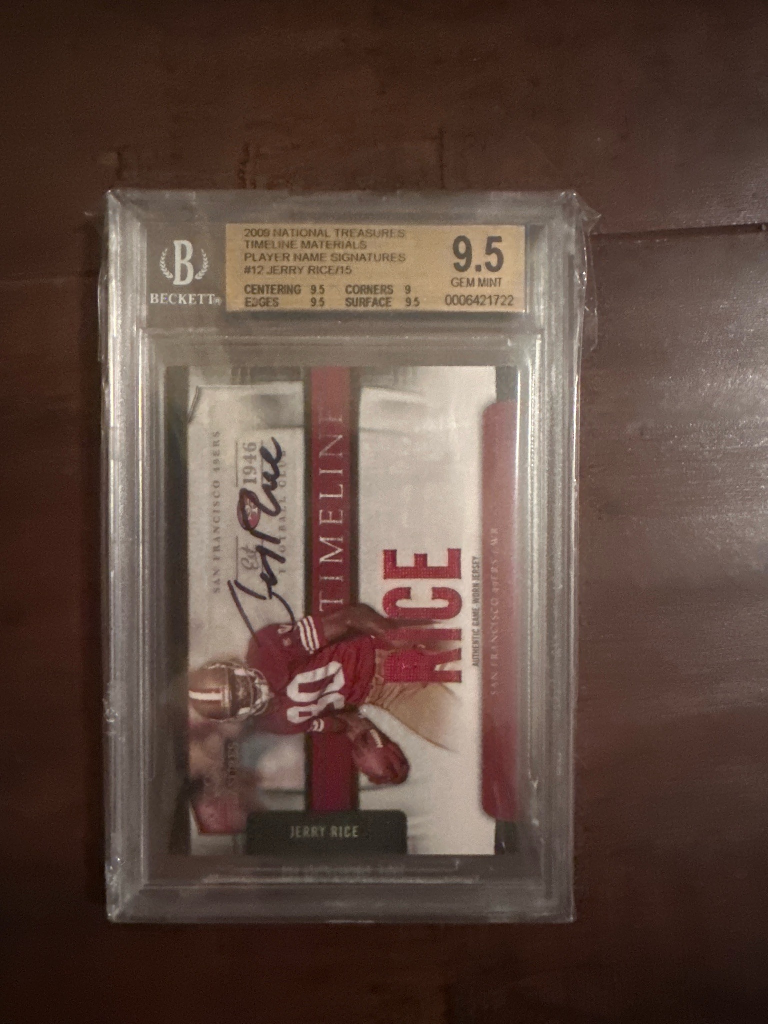 Submitted photo of Graded sports trading card in a Beckett encapsulation slab