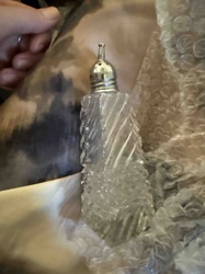 Clear Glass Salt or Pepper Shaker with Metal Cap