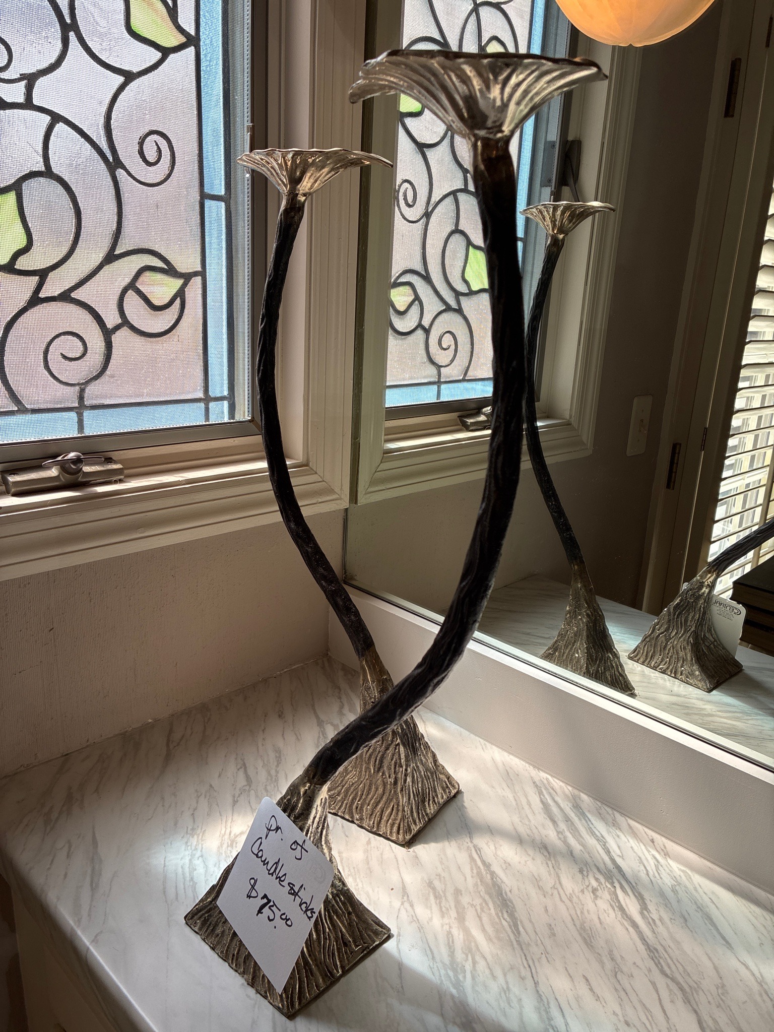 Submitted photo of Pair of organic-form candlesticks