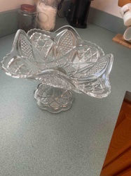 Pressed Glass Footed Compote Dish