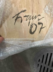 Signed Wooden Surface with 'Fran '07' Inscription