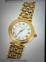 Pierre Balmain Gold-Tone Roman Numeral Wristwatch