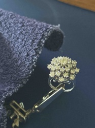 Gold Ring with Diamond Cluster