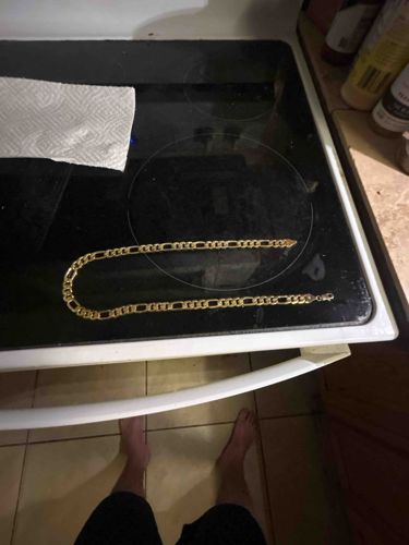 Gold-Toned Figaro Chain Necklace