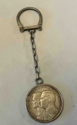 1964 Greek 30 Drachmai Coin Keychain