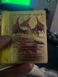 Unofficial Golden Ultra Charizard GX Metal Card