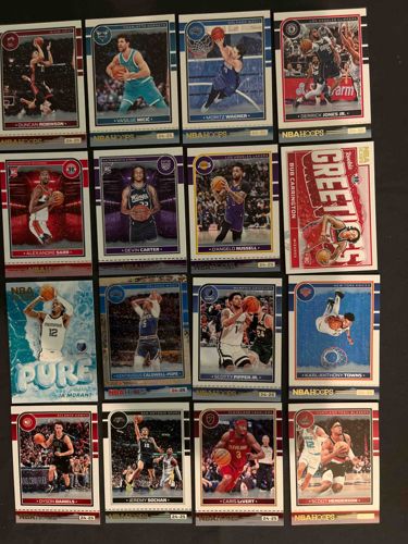 Collection of Panini 2024-25 NBA Hoops Basketball Trading Cards