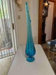 Mid-Century Modern Murano-Style Art Glass Coffin Vase