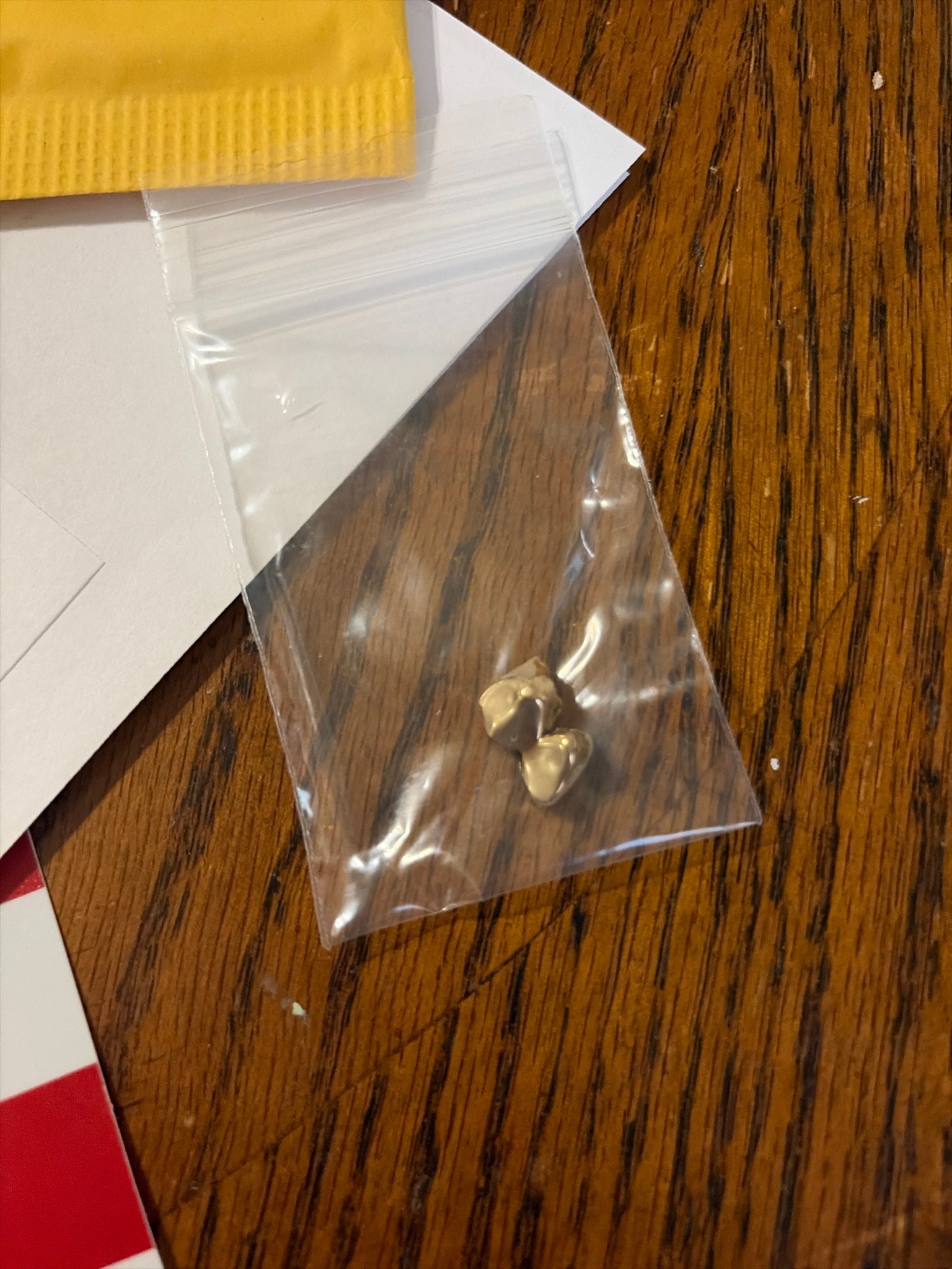Submitted photo of Gold dental crowns (unverified)