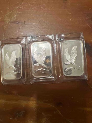 Silver Bullion Bars with Eagle Design