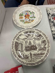 Vintage State Souvenir Plates (Texas and California)