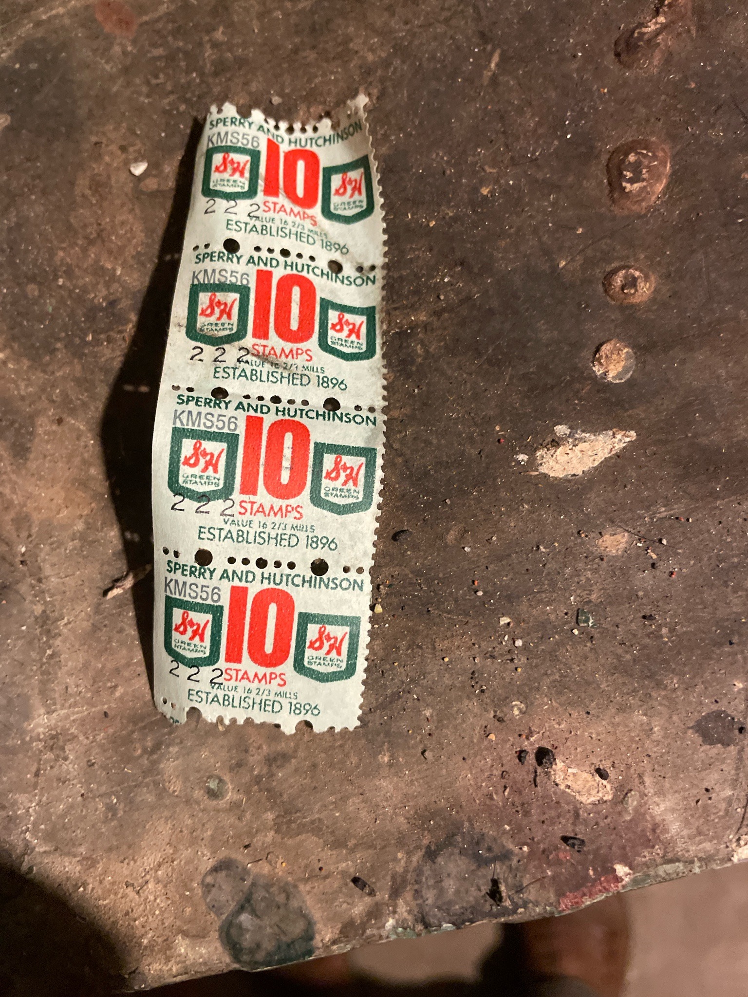 Submitted photo of S&H Green Stamps strip (not authenticated)