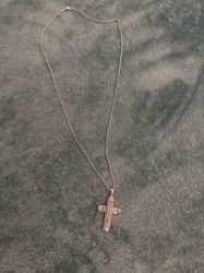 Diamond-Accented Cross Pendant Necklace