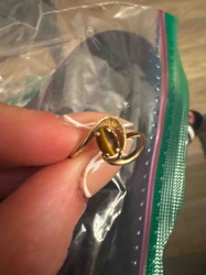 Gold and Tiger's Eye Cabochon Ring