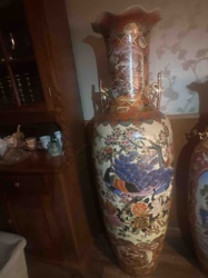 Large Japanese Imari-Style Floor Vase