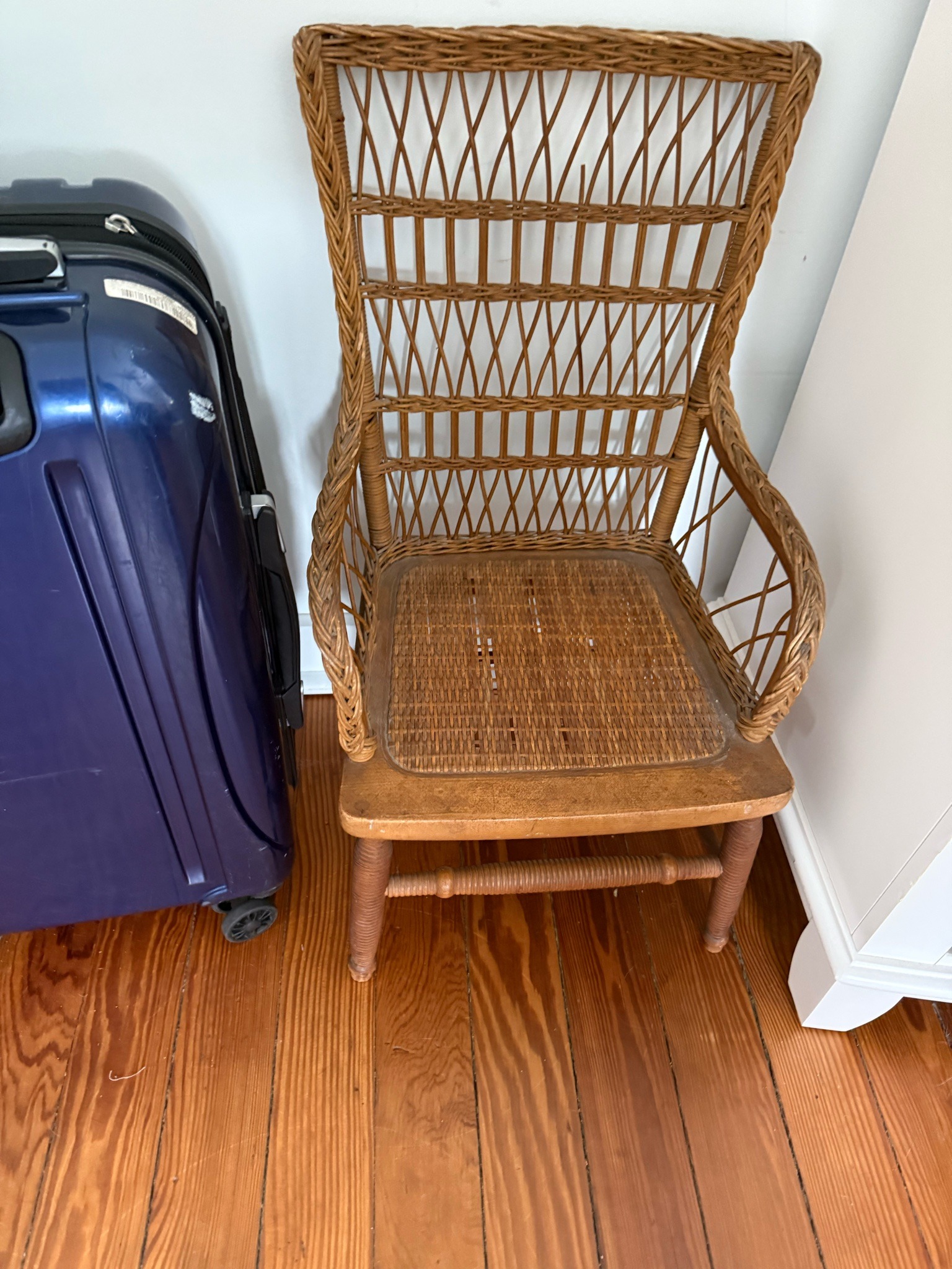 Submitted photo of Wicker and Wood Accent Chair