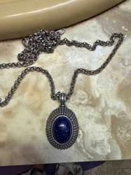 Sodalite Cabochon Pendant Necklace