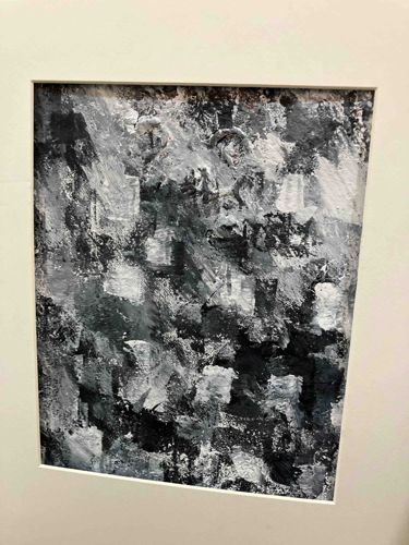 Abstract Painting in Grey Tones