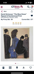 David Schneuer "The Blue Dress" Signed & Numbered Print