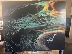 Abstract Acrylic Pour Painting
