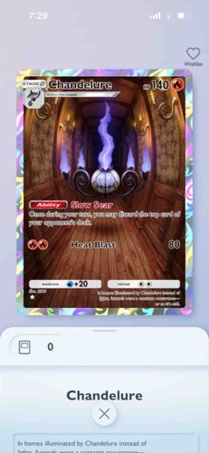 Pokemon TCG Chandelure Holo Rare Card
